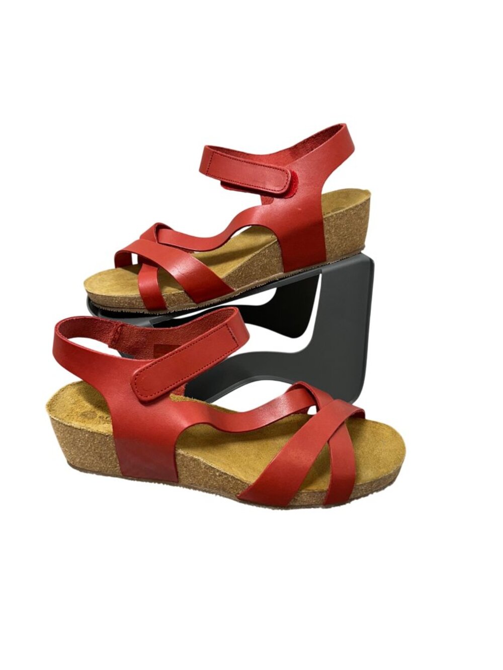 Eric Michael Havana Womens Mary Jane Cork Wedge Strappy Leather Sandals Size 41